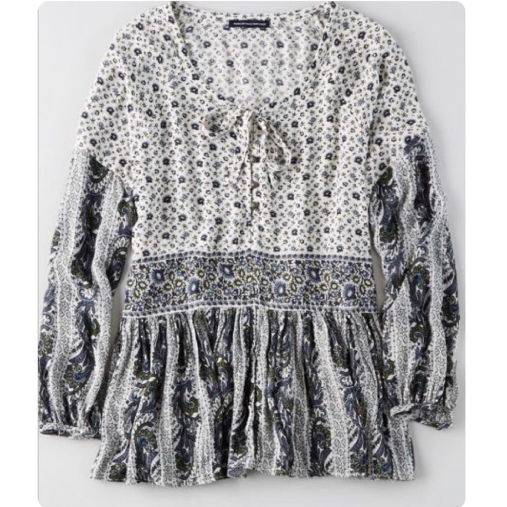 NWOT American Eagle Long Sleeve Boho Blouse